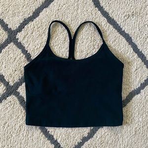 Beyond Yoga crop bra top forest green